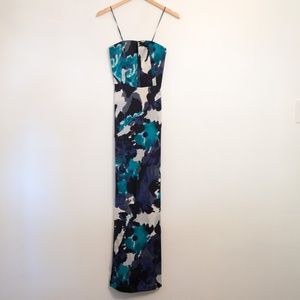 Banana Republic BR Strapless Silk Watercolor Dress
